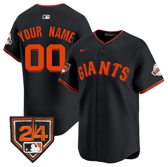 Men's San Francisco Giants ACTIVE PLAYER Custom Black 2024 Spring Training Vapor Premier Limited Stitched Jersey Men's San Francisco Giants ACTIVE PLAYER Custom Black 2024 Spring Training Vapor Premier Limited Stitched Jersey